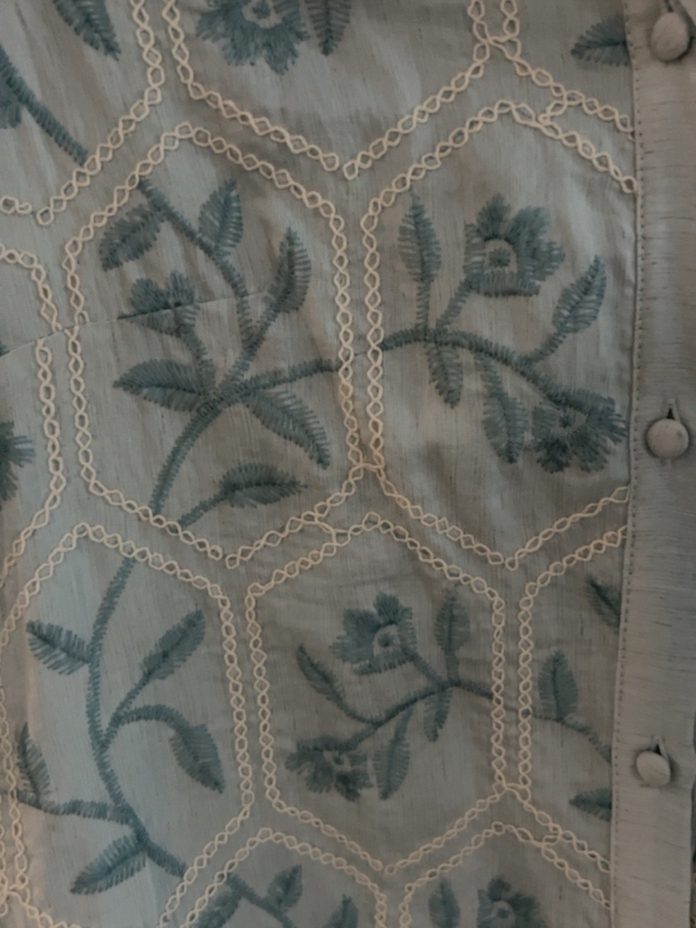 GIGIO Blue Floral Embroidered Ruffle Mini Dress Small - Picture 3 of 4